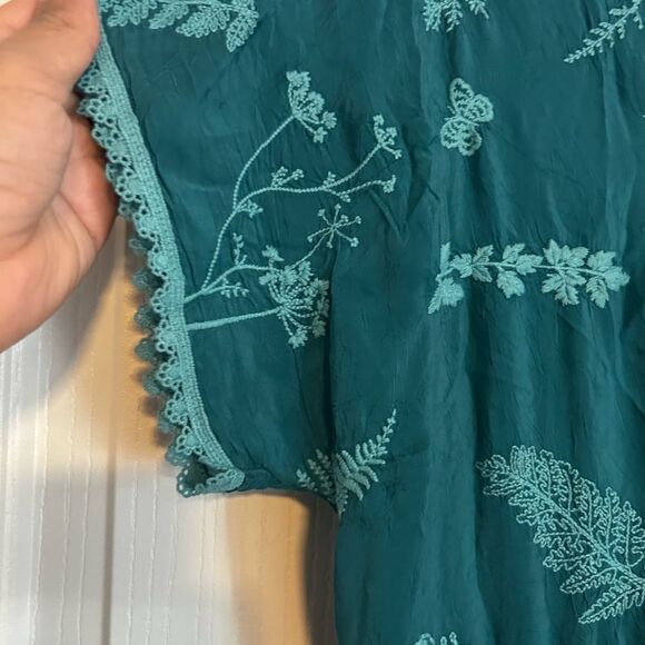 Johnny Was MILLIE PATCHWORK DRESS IN BLUE Small - Picture 7 of 11